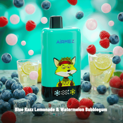 Airmez Fox Pro 80000 Rechargeable Disposable Vape - Blue Razz Lemonade & Watermelon Bubblegum