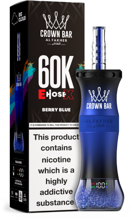 Al Fakher 60K EHOSE X Shisha Hookah Rechargeable Disposable Vape - Berry Blue