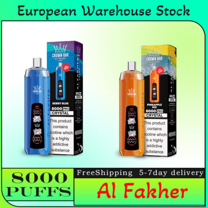 Al Fakher Crown Bar 8000 Pro Crystal 8000 Puffs DTL Disposable Vape - View 2