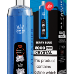 Al Fakher Crown Bar 8000 Pro Crystal 8000 Puffs DTL Disposable Vape - Berry Blue