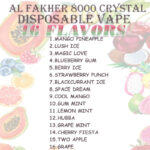 Al Fakher Crown Bar 8000 Pro Crystal 8000 Puffs DTL Disposable Vape - Flavor
