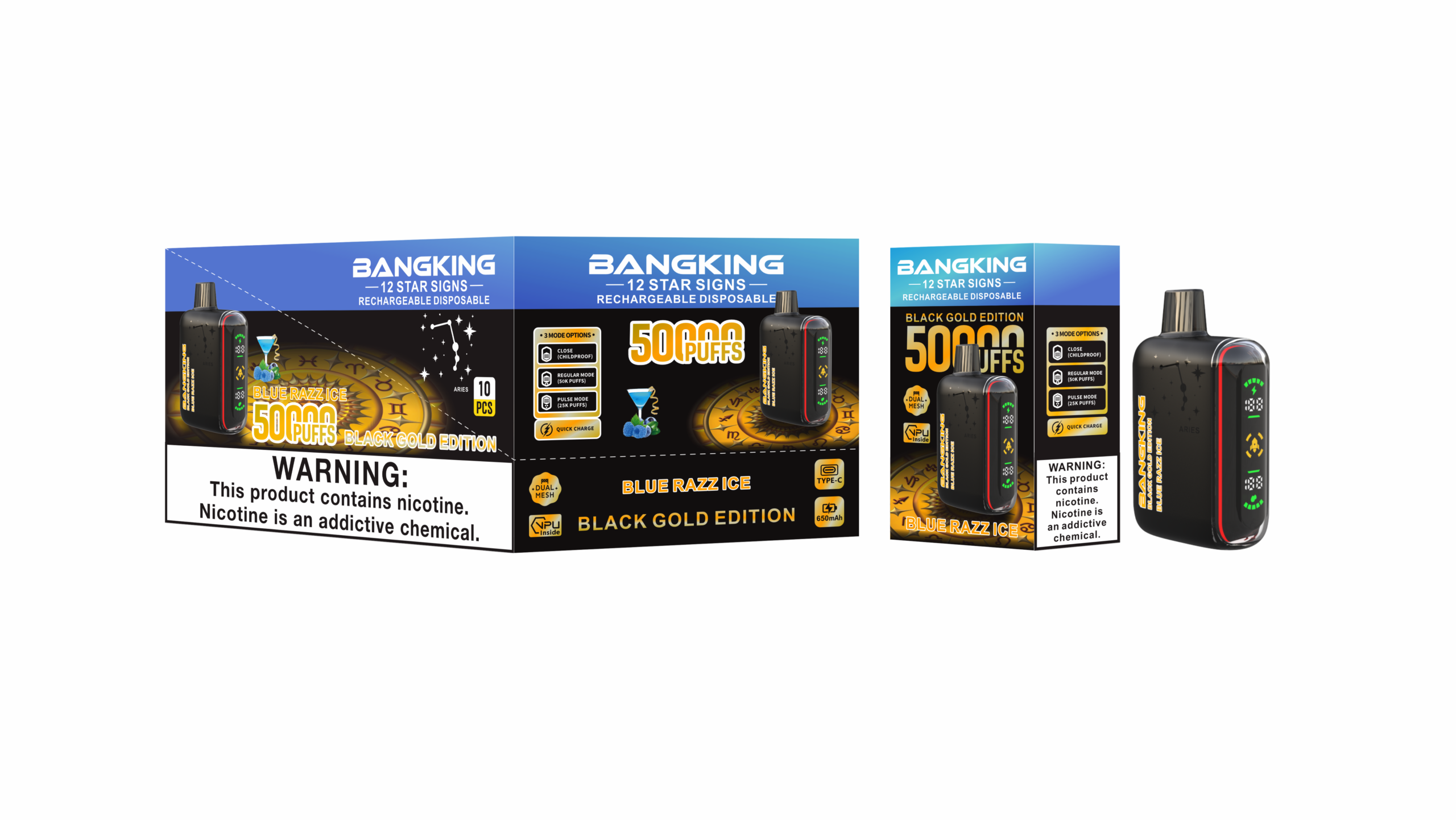 Bang Rocket 50000 Smart Display Rechargeable Disposable Vape - Blue Razz Ice Bang Rocket 50000 Smart Display Rechargeable Disposable Vape - Blue Razz Ice