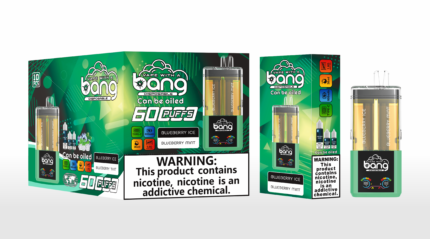 Bang 60K Smart Display Rechargeable Disposable Vape - Blueberry Ice & Blueberry Mint