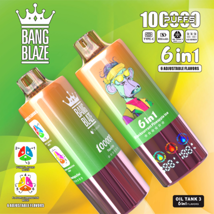 Bang Blaze 100K Smart Display Rechargeable Disposable Vape - Product View