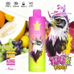 Bang King Triple 100000 Triple Flavor Rechargeable Disposable Vape - Pineapple Coconut + Strawberry Banana + Blue Razz