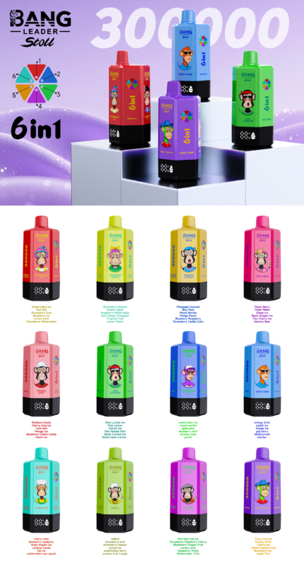Bang Leader 300000 Smart Display Rechargeable Disposable Vape - Flavor Selection