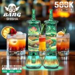 Bang QQ Shisha 500K Shisha Hookah Rechargeable Disposable Vape - Double Apple