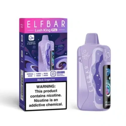 ELFBAR Elf Bar Lush King Pro 40000 Rechargeable Disposable Vape - Black Grape Ice