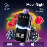 ELFBAR MoonNight 40000 40K Puffs Adjustable Power Disposable Vape - Grape Raspberry