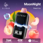 ELFBAR MoonNight 40000 40K Puffs Adjustable Power Disposable Vape - Peach Ice