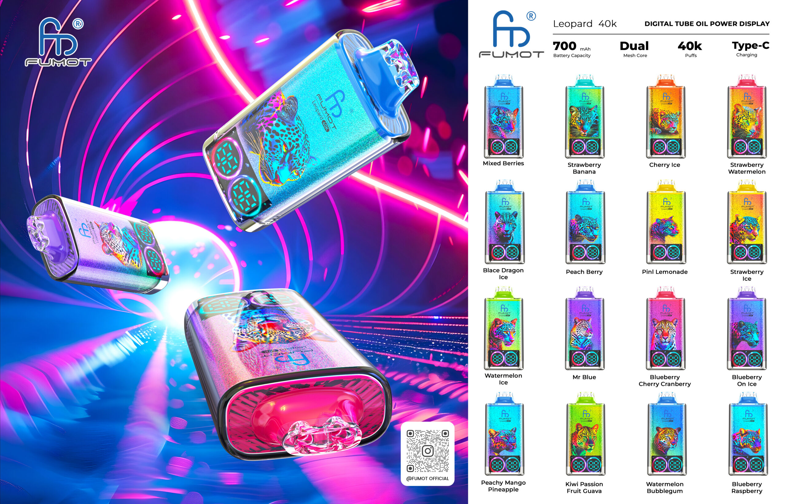Fumot Leopard 40K Rechargeable Disposable Vape - Product View Fumot Leopard 40K Rechargeable Disposable Vape - Product View