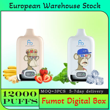 Fumot RandM Digital Box 12000 12K Puffs LCD Display Disposable Vape - Retail Packaging