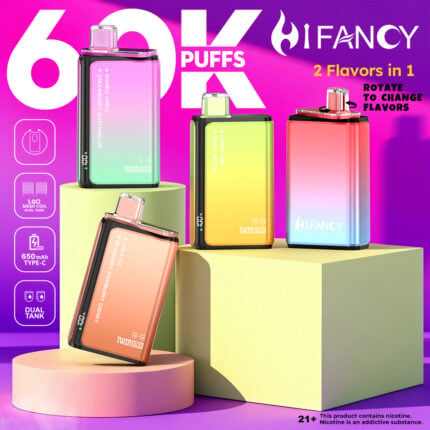 HIFANCY TWIN MAX 60K Rechargeable Disposable Vape - Product View