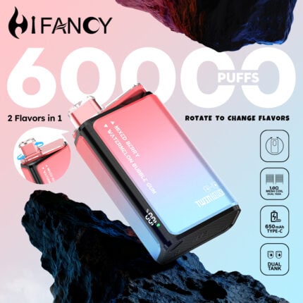 HIFANCY TWIN MAX 60K Rechargeable Disposable Vape - Product View (2)