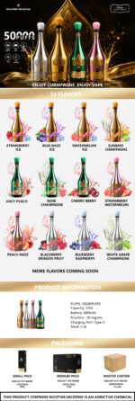 Humo Armand de Brignac 50K Rechargeable Disposable Vape - Flavor Selection