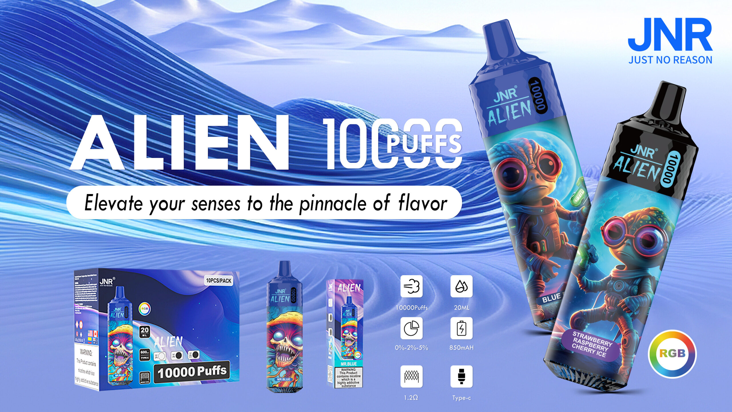 JNR Alien 10000 Rechargeable Disposable Vape JNR Alien 10000 Rechargeable Disposable Vape