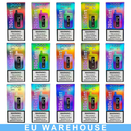 POCO 6-in-1 260K Rechargeable Disposable Vape - Product View