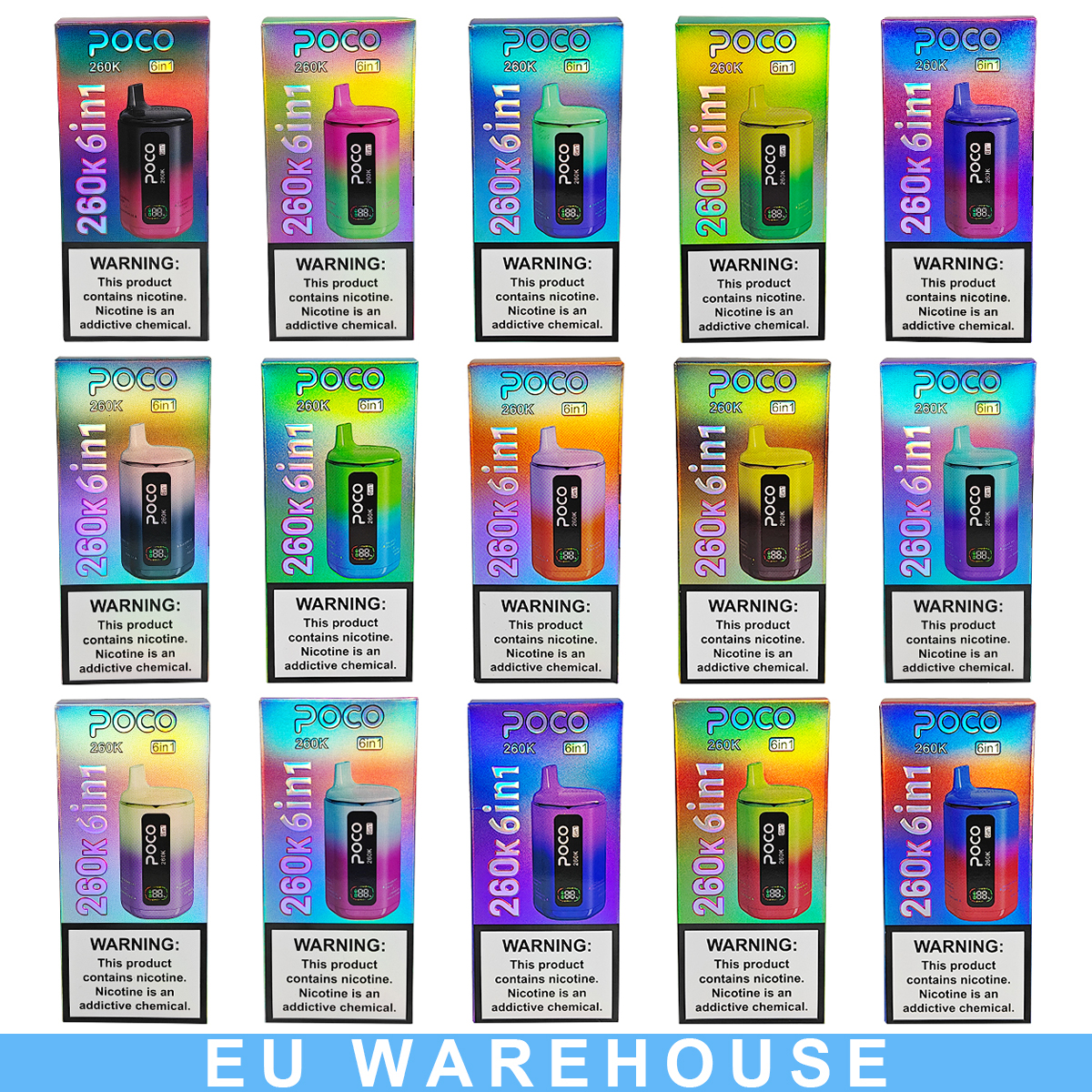 POCO 6-in-1 260K Rechargeable Disposable Vape - Product View POCO 6-in-1 260K Rechargeable Disposable Vape - Product View