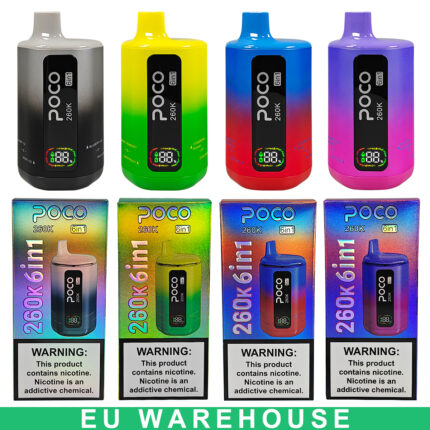POCO 6-in-1 260K Rechargeable Disposable Vape - Product View (2)