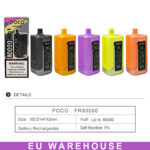 POCO FR80000 Rechargeable Disposable Vape - Product View (4)