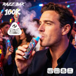 Razz Bar 160K Rechargeable Disposable Vape - Product View (3)