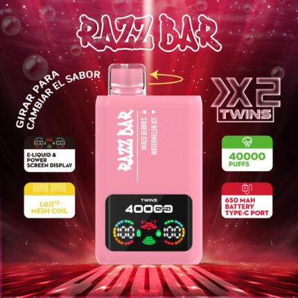 Razz Bar 40000 Puffs Rechargeable Disposable Vape - View 2