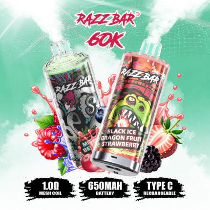 Razz Bar RAZZBAR 60K Rechargeable Disposable Vape - Product View