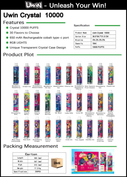 UWIN Crystal 10000 Rechargeable Disposable Vape