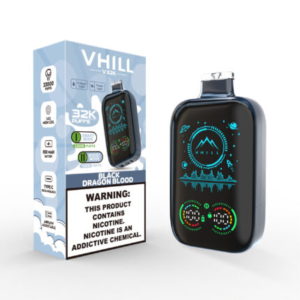 VHILL 32K Smart Display Rechargeable Disposable Vape - Black Dragon Blood