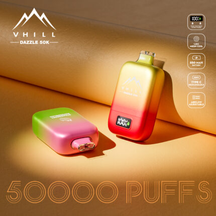 VHILL DAZZLE 50K Adjustable Airflow Smart Display Disposable Vape - Product View