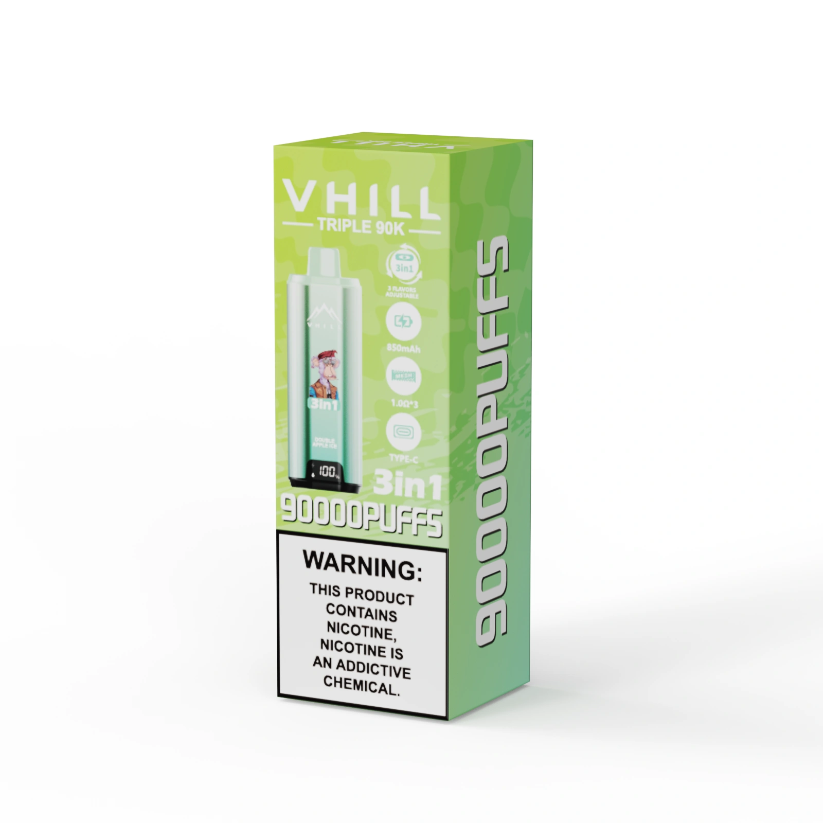 VHILL TRIPLE 90K Triple Flavor Rechargeable Disposable Vape - Product View VHILL TRIPLE 90K Triple Flavor Rechargeable Disposable Vape - Product View