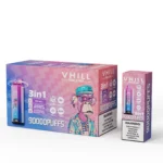 VHILL TRIPLE 90K Triple Flavor Rechargeable Disposable Vape - Strawberry Dragon Fruit & Red Bull & Raspberry Watermelon