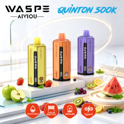 WASPE Quinton 500K Rechargeable Disposable Vape - Product View (2)