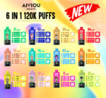 WASPE Aiviou 150K 6-in-1 Switchable Flavors LED Display Disposable Vape - Flavor Selection
