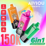 WASPE Aiviou 150K 6-in-1 Switchable Flavors LED Display Disposable Vape - Product View