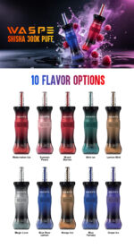 WASPE Shisha Hookah 300K LED Display Shisha Vape - Flavor Selection