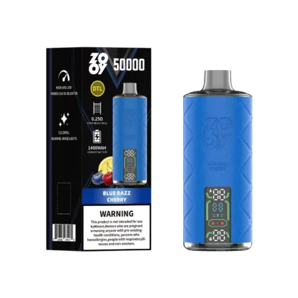 ZOOY Shisha 50000 Shisha Hookah Rechargeable Disposable Vape - 50k Blue Razz Cherry Eu Warehouse