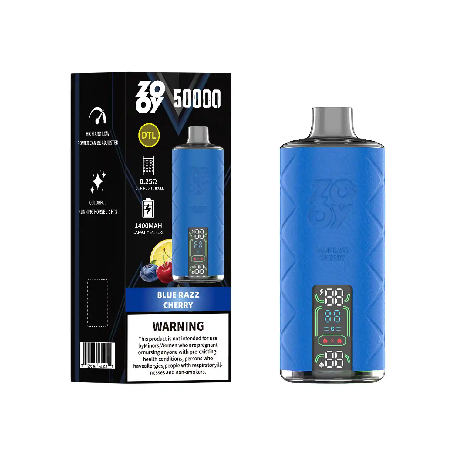ZOOY Shisha 50000 Shisha Hookah Rechargeable Disposable Vape - 50k Blue Razz Cherry Eu Warehouse ZOOY Shisha 50000 Shisha Hookah Rechargeable Disposable Vape - 50k Blue Razz Cherry Eu Warehouse